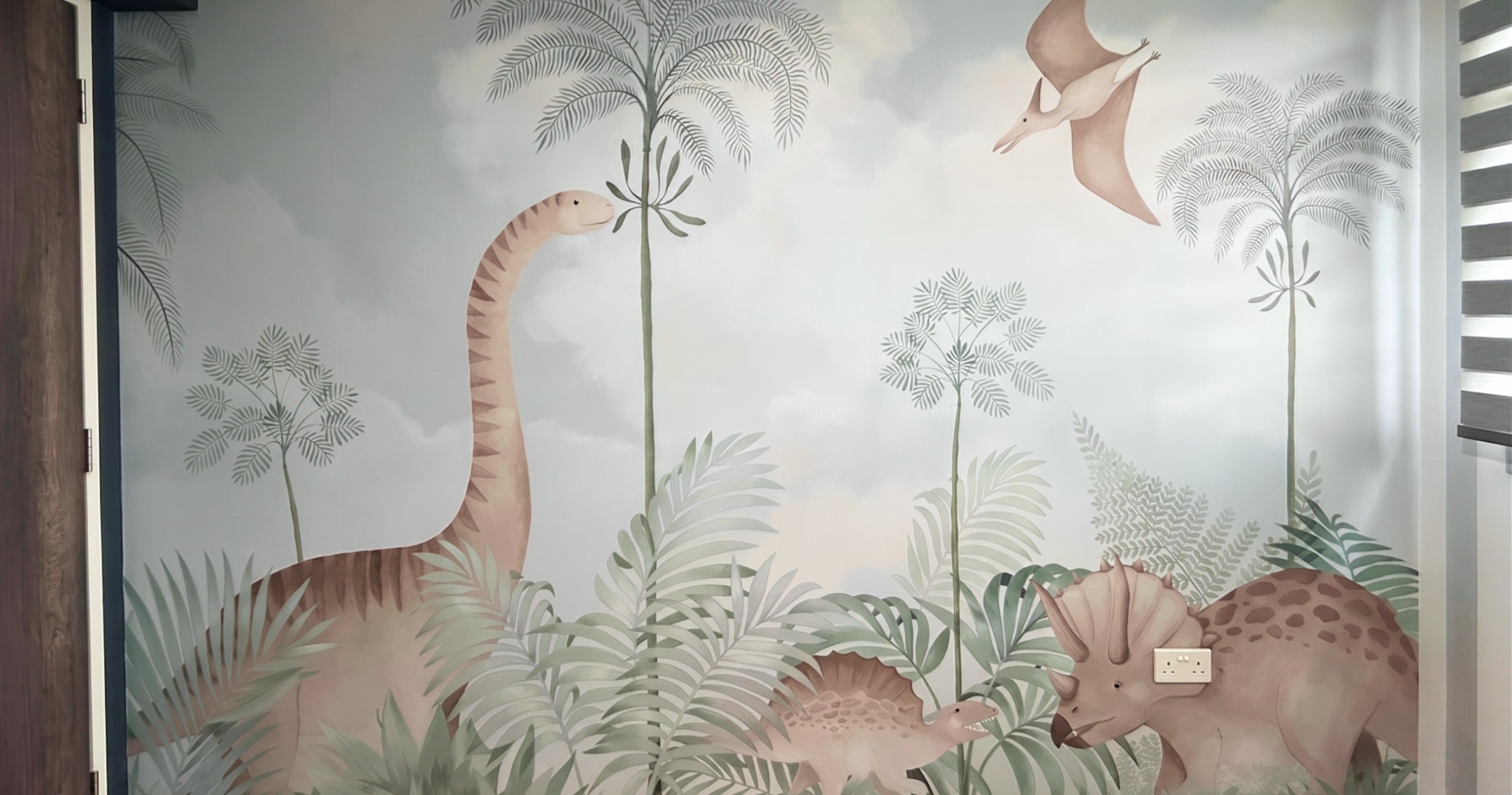 Dinosaur Wallpaper Installation by Honpo Singapore